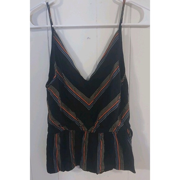 Free People Extra Small Striped  Top  Peplum Camisole Crop Whimsigoth - Picture 3 of 5